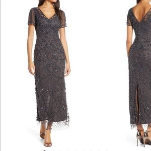 Pisarro Nights Beaded Mesh Gown